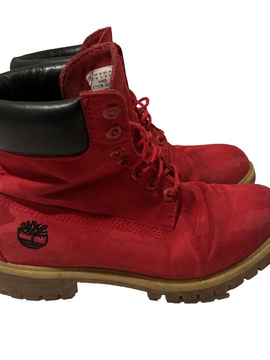 TIMBERLAND Red Camo Valentines Premium Hiking Boots A15LB Men Size 8.5 Womens 10 main image 8